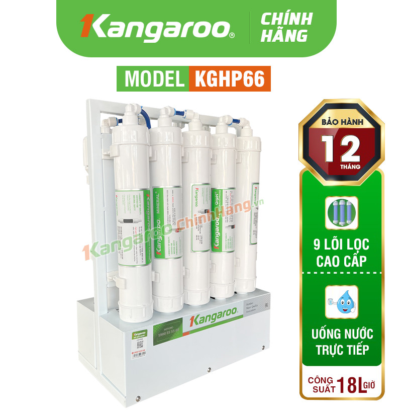 MÁY LỌC NƯỚC KANGAROO KGHP66 - TẠO KIỀM HYDROGEN - MẪU 2024
