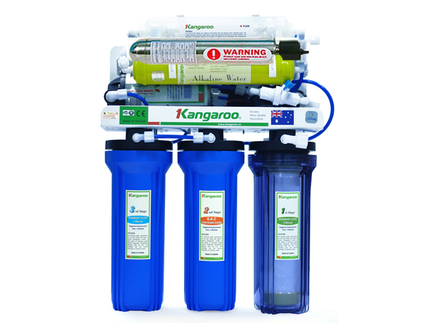 Máy lọc nước kangaroo 7 lõi lọc KG105 RO không tủ inox (công suất lớn)